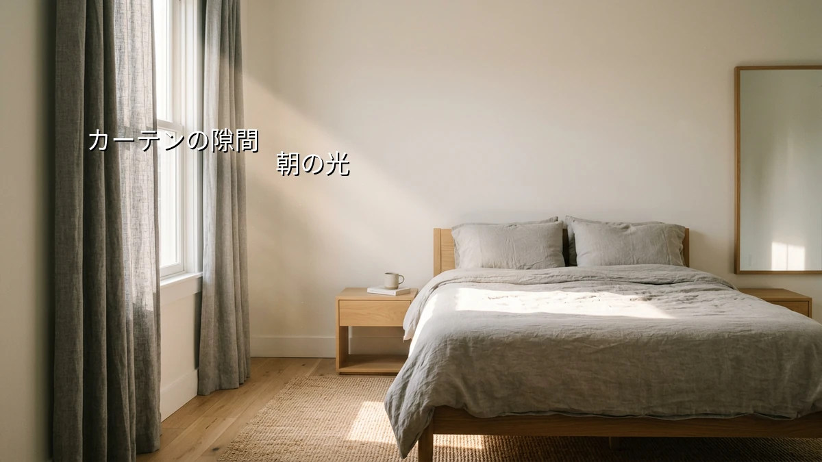 朝が苦手な人へ!夜のカーテンを少し開けるだけの暮らし最適化ルーティン