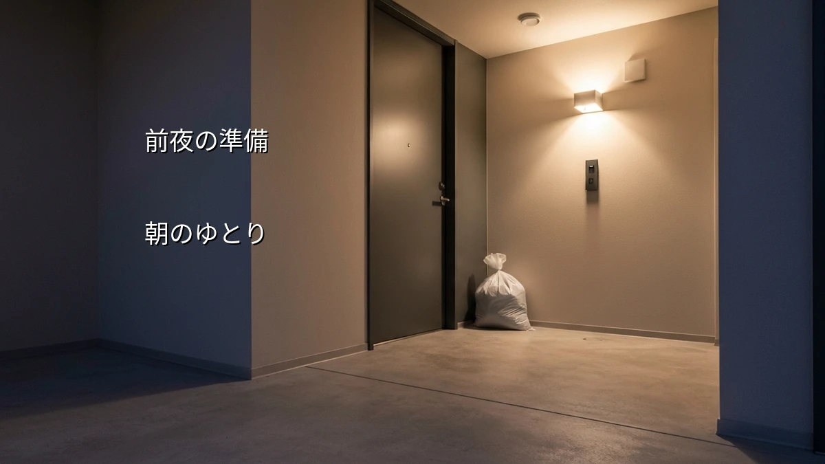 朝のゴミ出し準備を前夜に固定!迷わず時間を生み出す暮らし最適化ルーティン