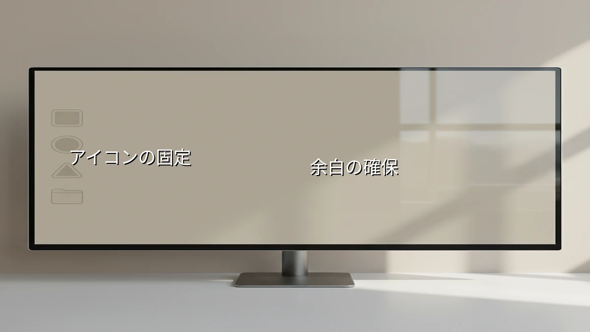 画面が散らかる人へ!デスクトップのアイコンを1列に固定する仕事効率化ルーティン
