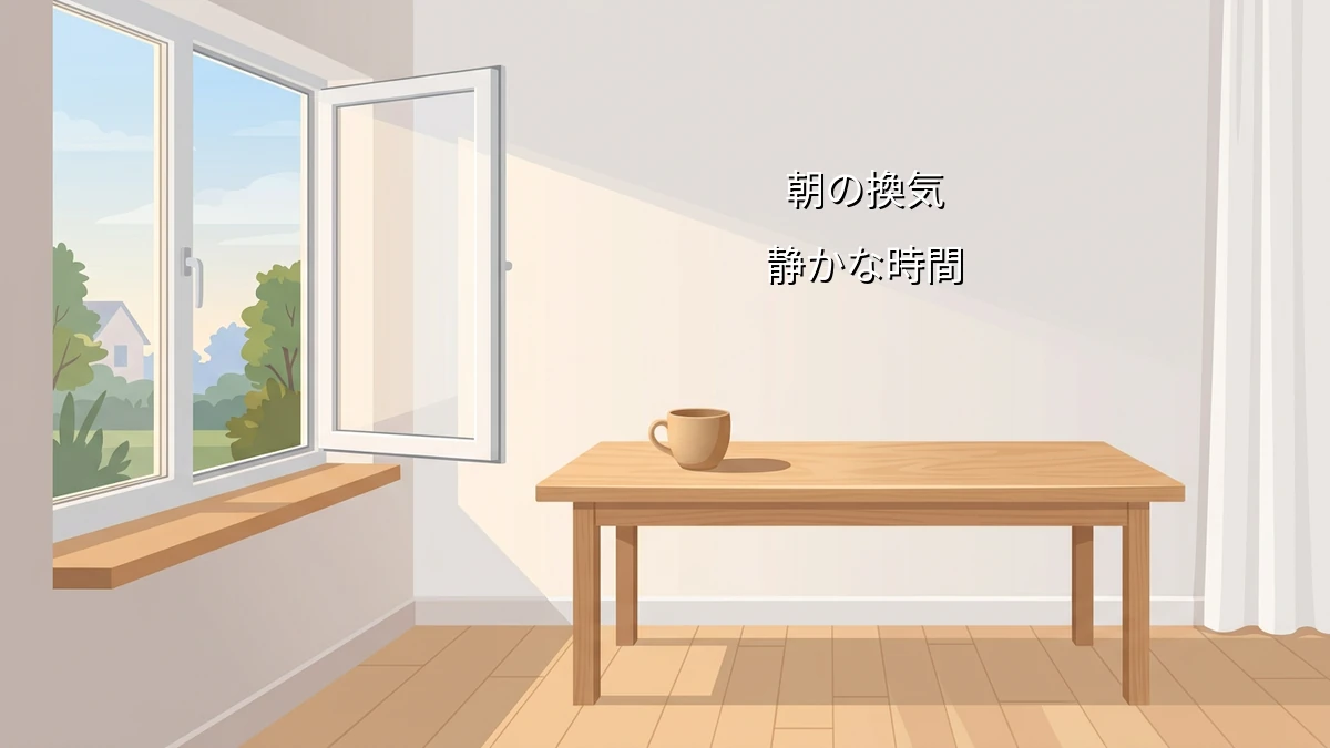 朝が苦手な人向け 5分の窓開け換気で頭をスッキリ整える暮らし最適化ルーティン